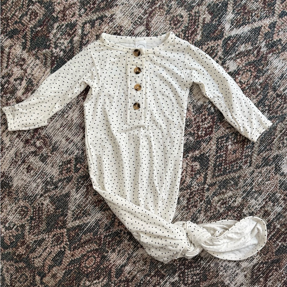 Lou Lou & Company Cream Polka Dot Gown
